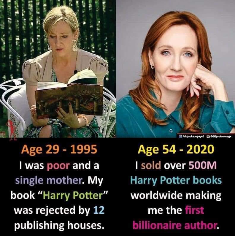 I was poor and a single mother-j k rowling-harry potter-stumbit authors
